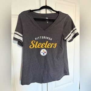 NFL Team Apparel Steelers Gray Women's Shirt